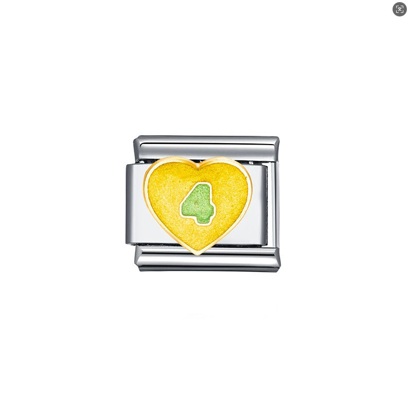 Wholesale Italian Charm Bracelet 9mm DIY Alphabet Numbers  Creative Stainless Steel Composable Bracelet