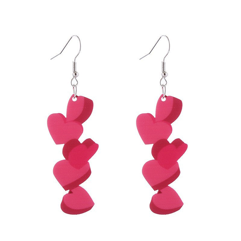 Wholesale Valentine's Day  Lover Text Acrylic Earrings