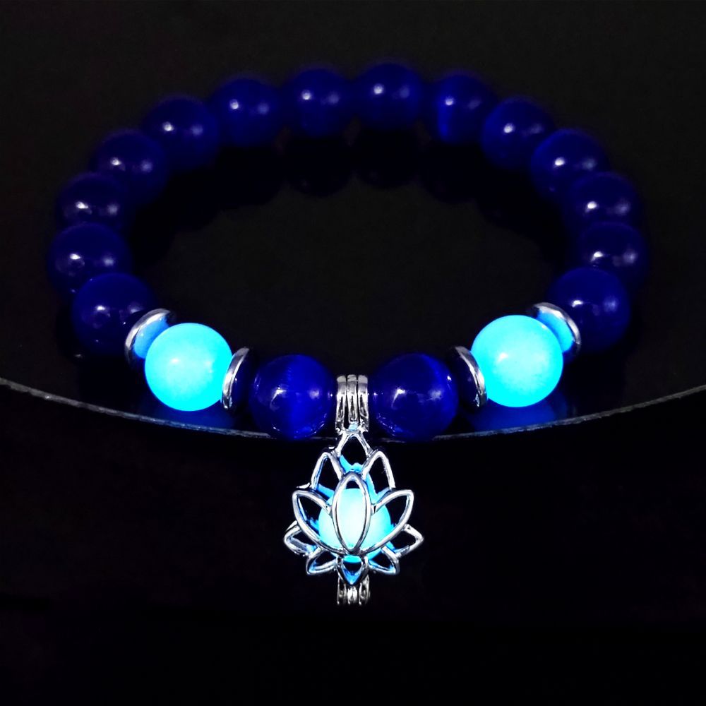 Wholesale  White Turquoise Luminous Lotus Bracelet