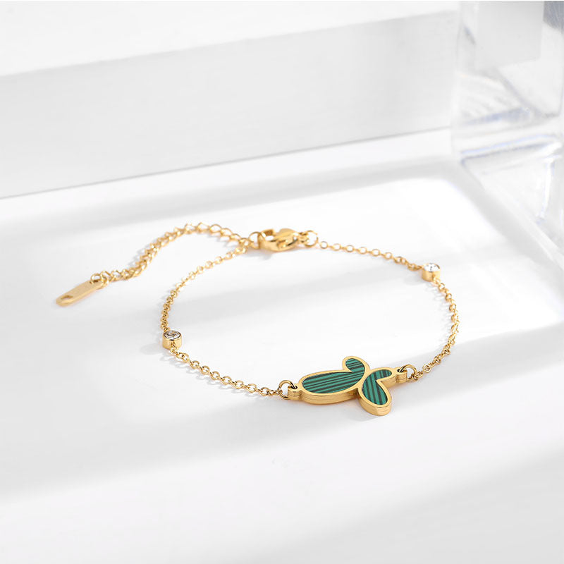 Wholesale Titanium Steel Elegant Butterfly Design Bracelet