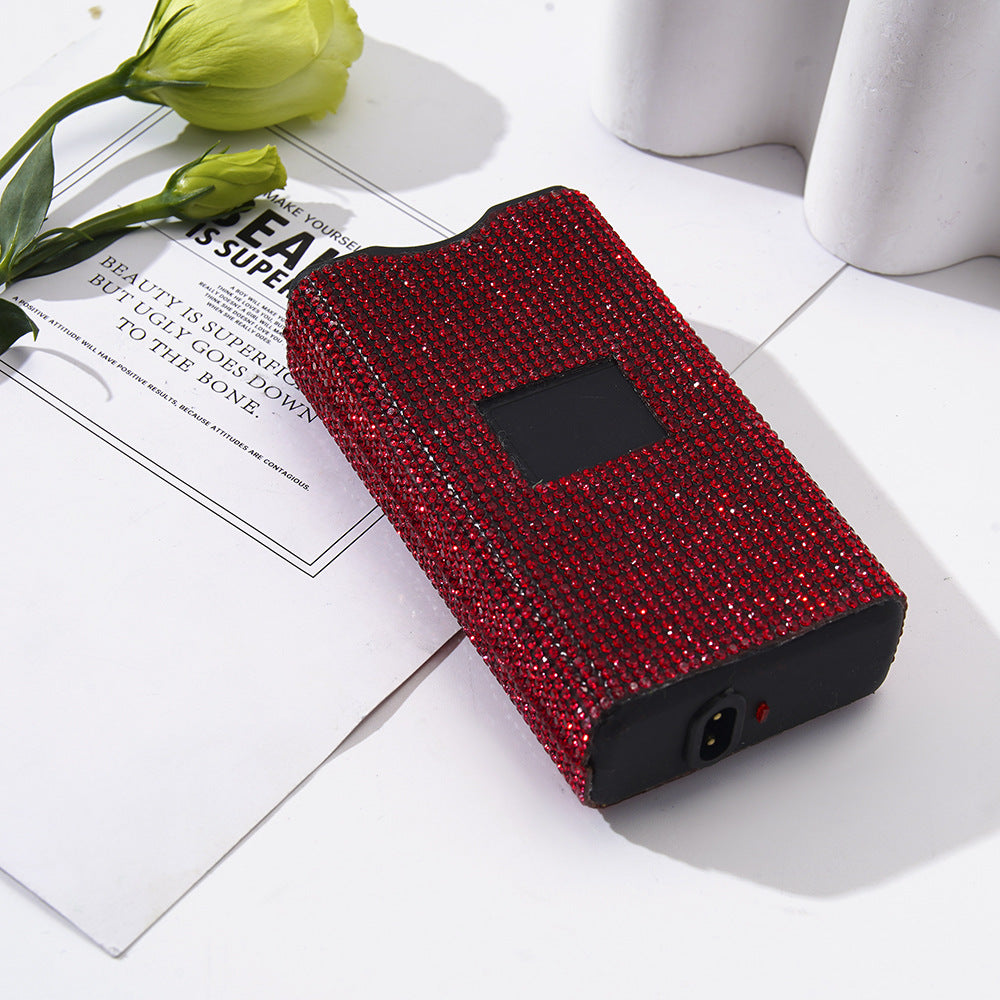 Wholesale colorful rhinestone flashlight plastic keychain ACCVIP-KC-ZhiYa010