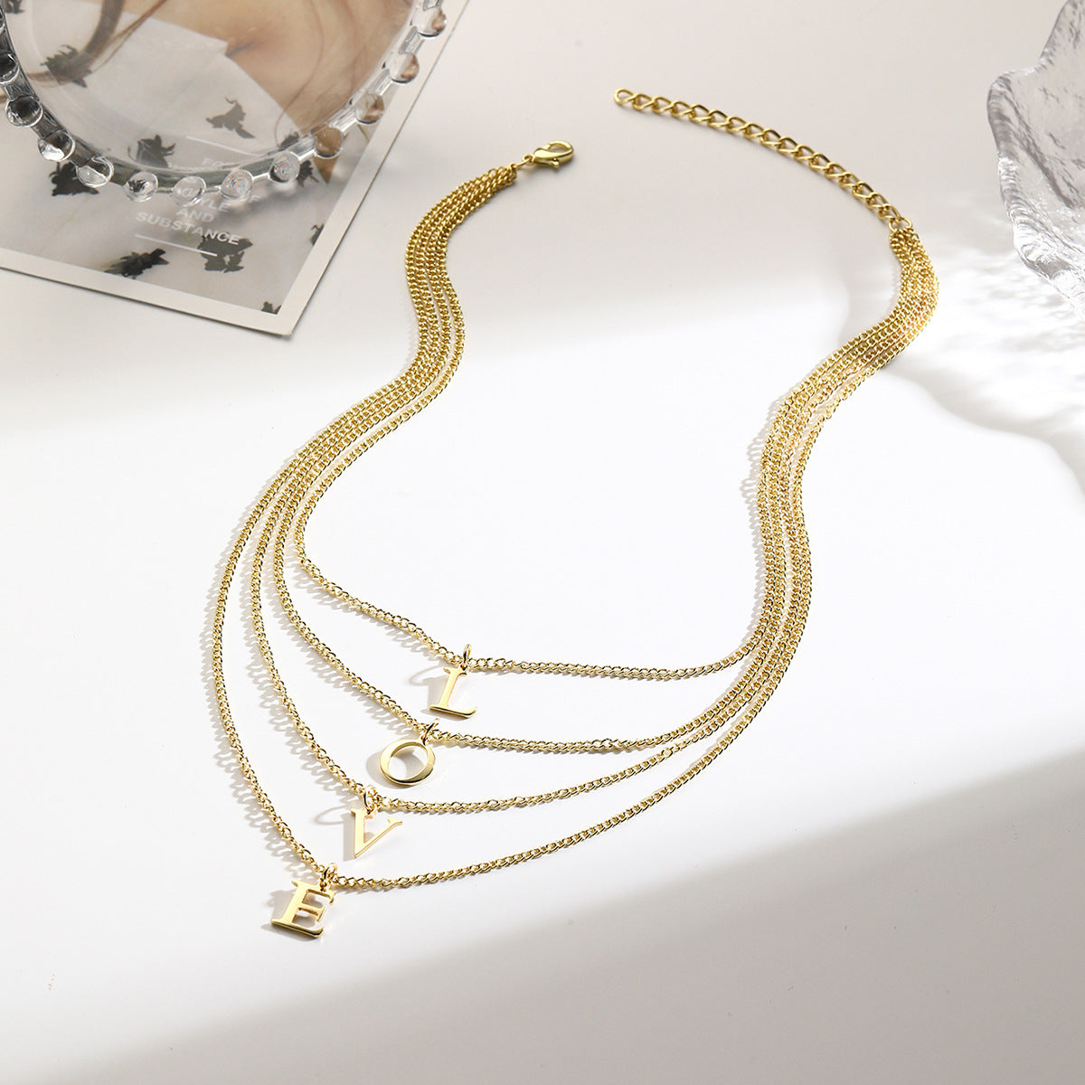 Wholesale  Love Letter Necklace 26 English  Zinc Alloy Necklaces