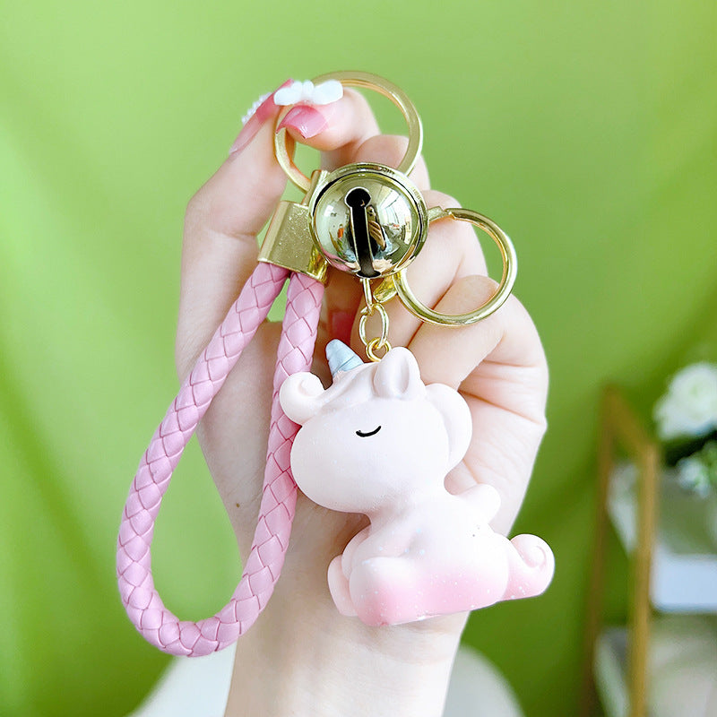 Wholesale Cartoon Starry Sky Snowflake Unicorn Cute Resin Keychain Lanyard Keychain ACC-KC-YanG008