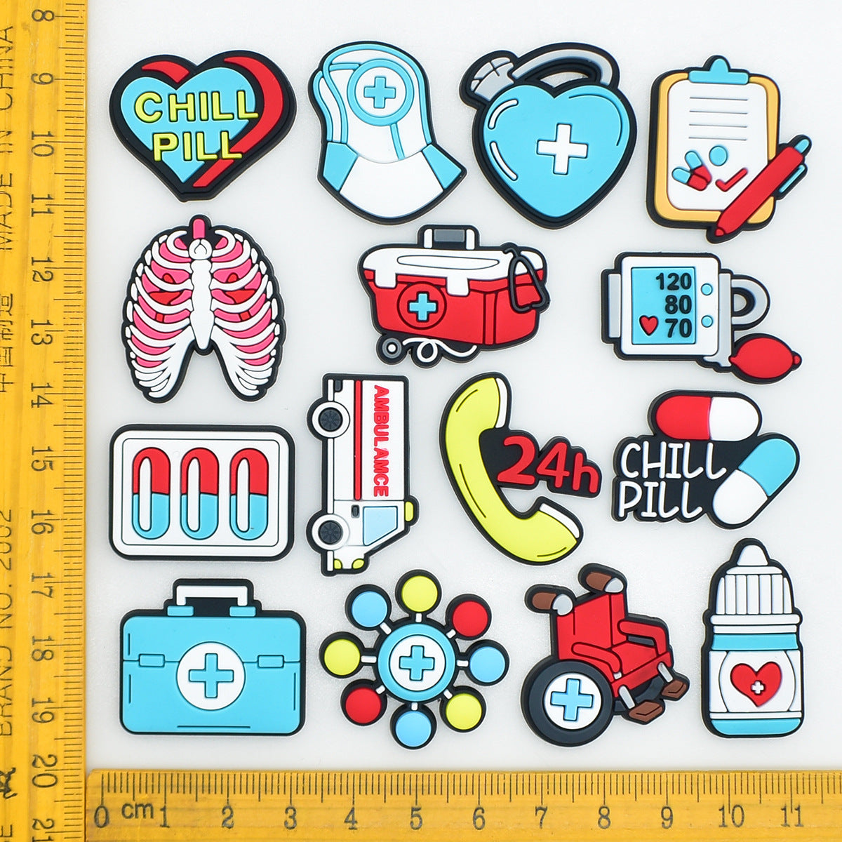 Wholesale Medical First Aid Theme PVC Shoe Charms For Clog Sandals DIY Decorative Everyday Chic Accessory For Resale