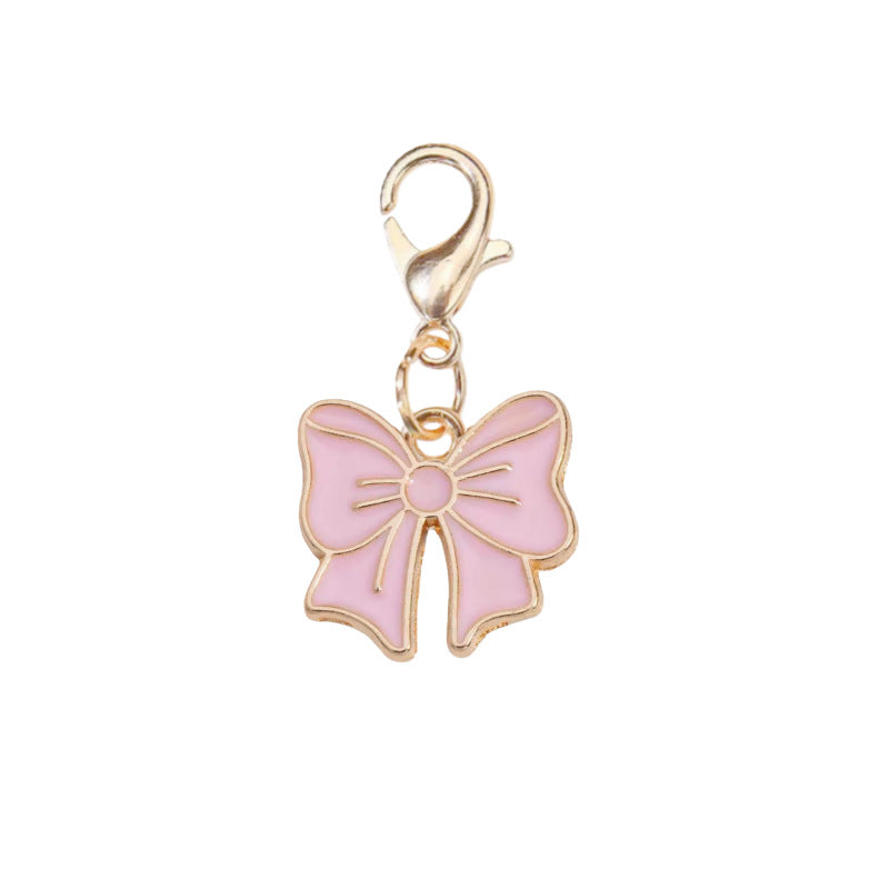 Wholesale 10pcs/pack Oil Drop Butterfly Alloy Pendant DIY Universal Buckle Pendant Accessories Bow Tie Pendant Bracelet Necklace Earrings Accessories