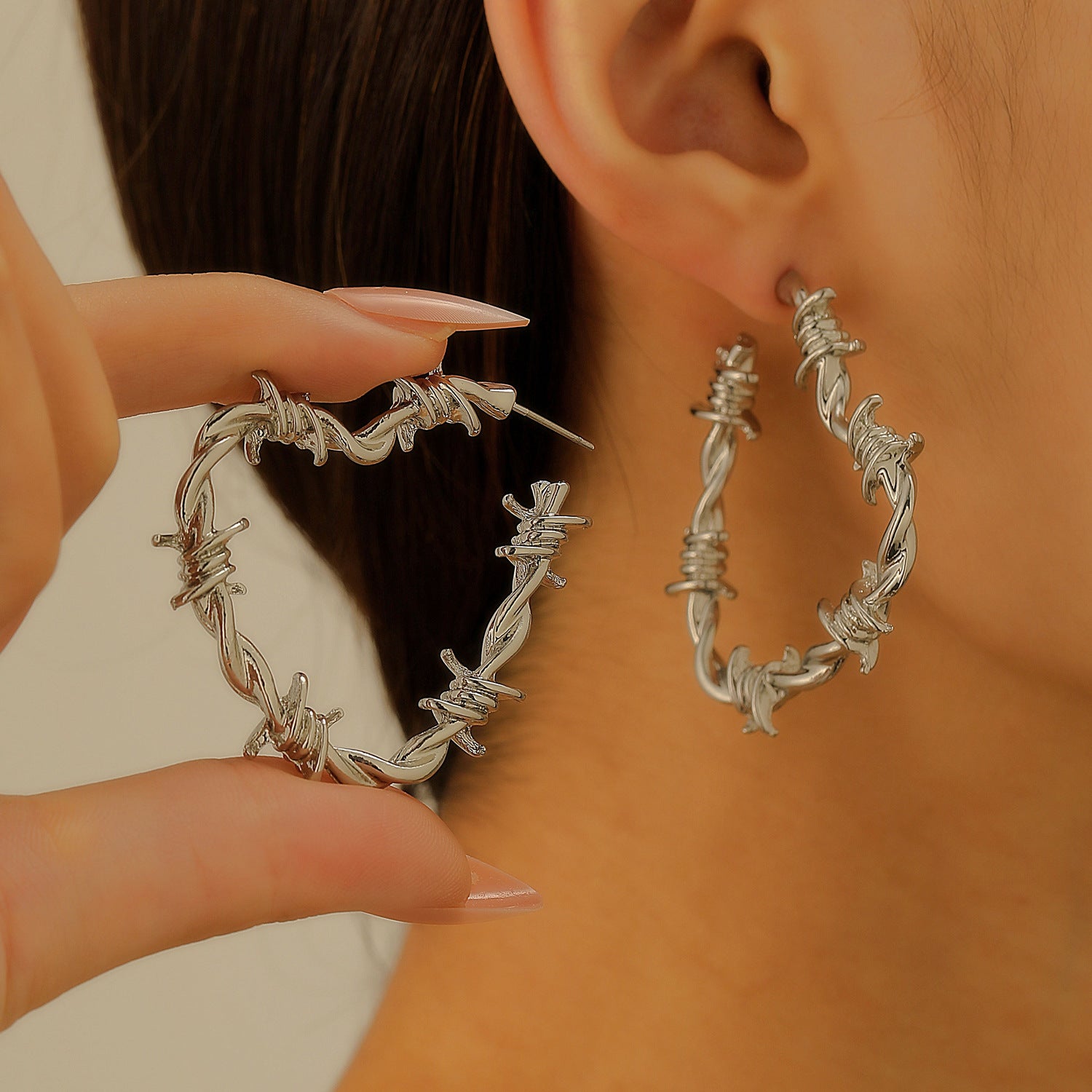 Wholesale Gothic Punk Heart n Cross Teardrop Earrings For Women Vintage Style Jewelry Accessory Party