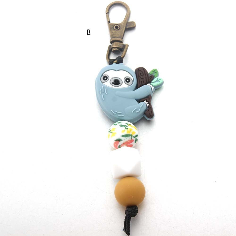 Wholesale Bee Silicone Beaded Keychain ACC-KC-JinAn003