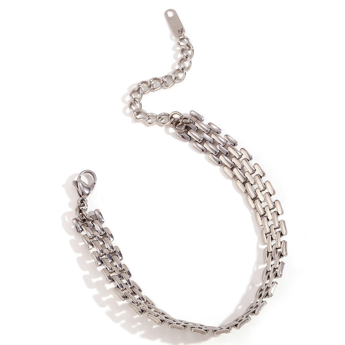 Wholesale Fashion Geometric Rhinestone Stainless Steel Bracelet For Women DIY Jewelry Accessory Travel Souvenir And Gift