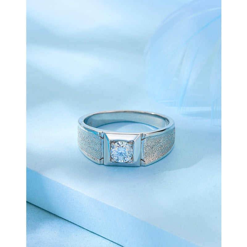 Wholesale  moissanite ring men's sterling silver 925 personality domineering