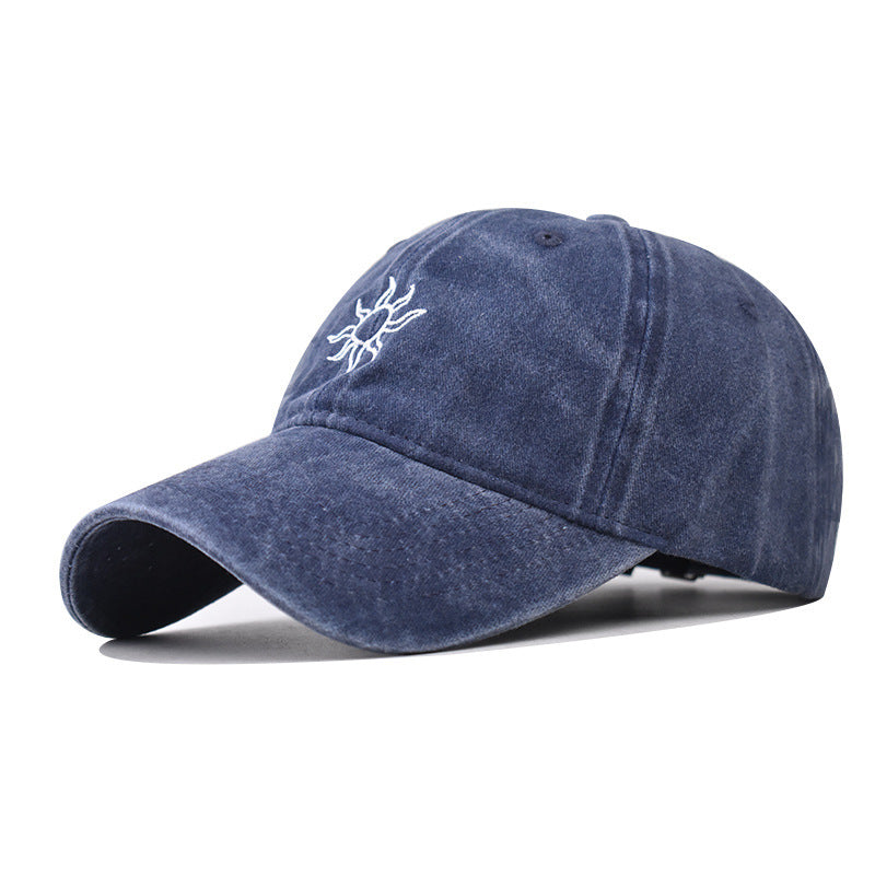 Wholesale Sunflower Washed Cotton Baseball Cap Unisex Outdoor Casual Fashion Accessory Gift Boutique Resale