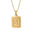 Wholesale  18K gold square brand stainless steel letter pendant necklace