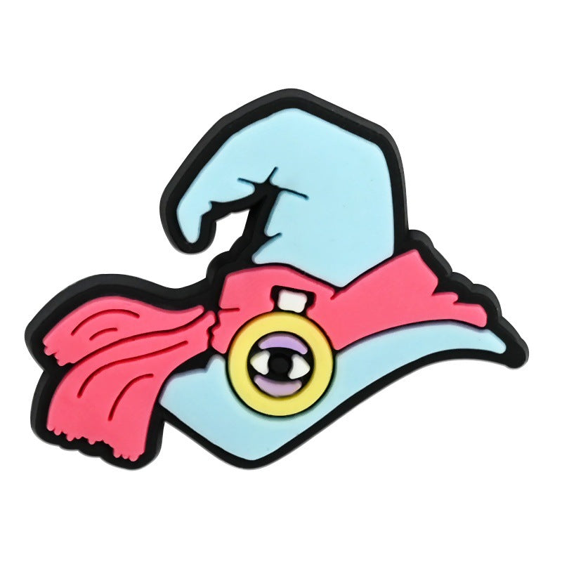 Decorazione casuale all'ingrosso della fibbia della scarpa di gomma morbida del PVC della serie della strega da 100 pezzi