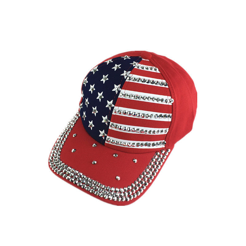 Wholesale Diamond-encrusted Five-pointed Star Printed Baseball Cap