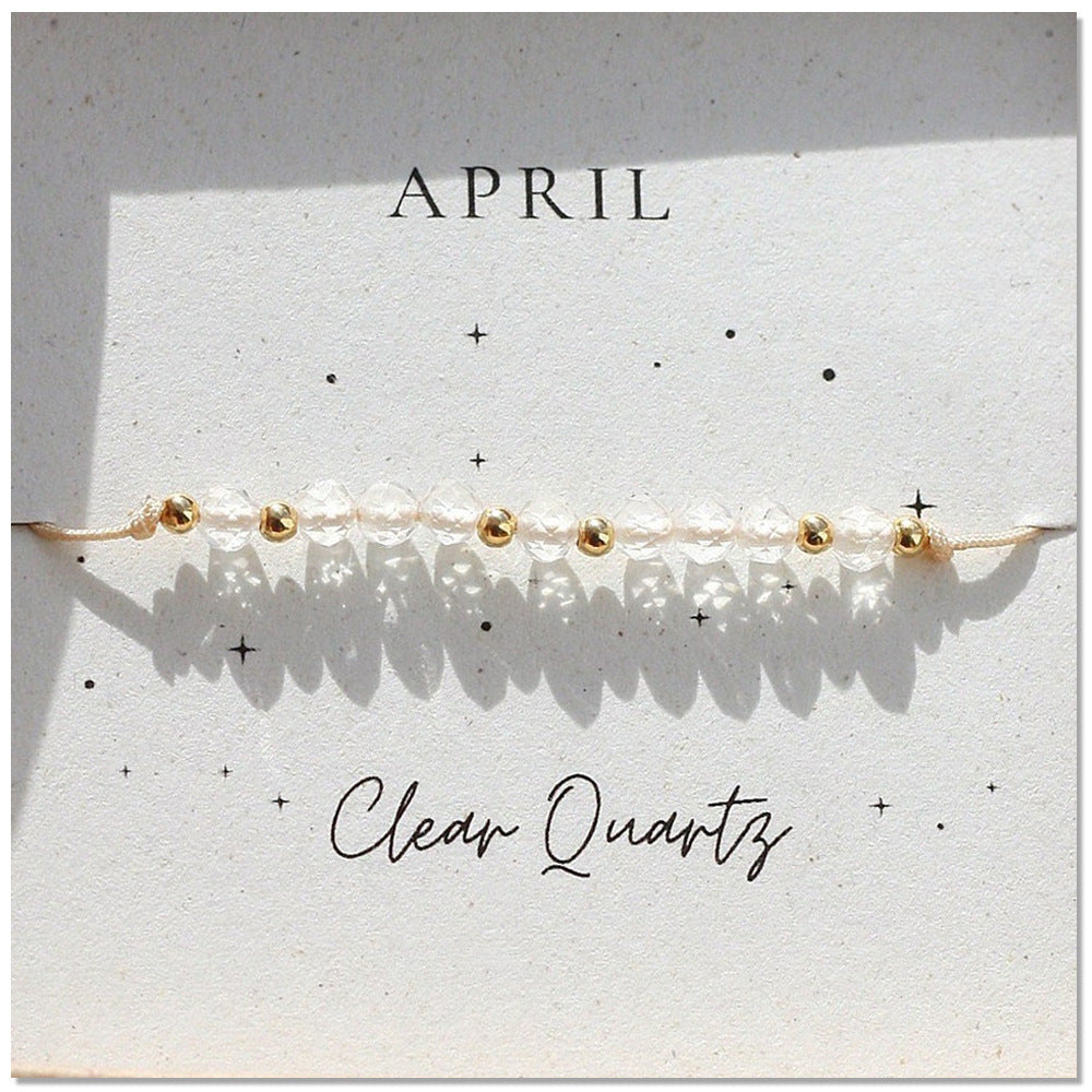 Wholesale month birthday natural stone mixed wear copper beads bracelet