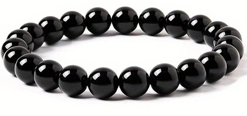 Wholesale 8mm men' s tiger eye stone beaded bracelet black stone obsidian white pine bracelet