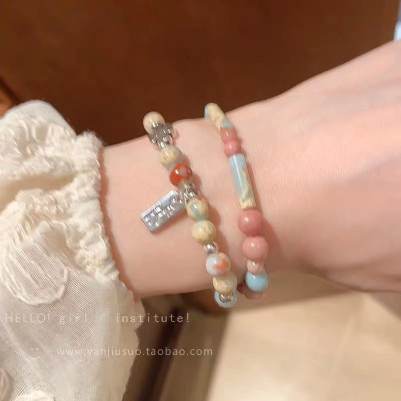 Wholesale Dopamine Love Star Bracelet Macaron Color Bracelet Heart Bracelets ACC-BT-Mengf001
