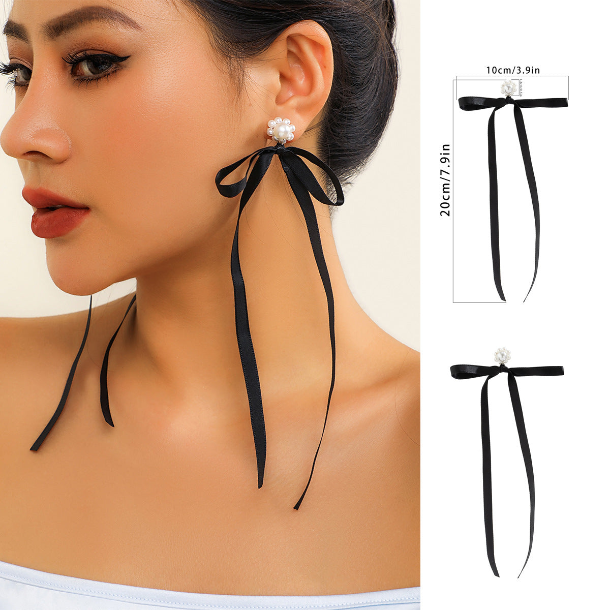 Wholesale Tassel Earrings Bow Ribbon Crystal Flowers Crystal Earrings ACC-ES-KunJuan002