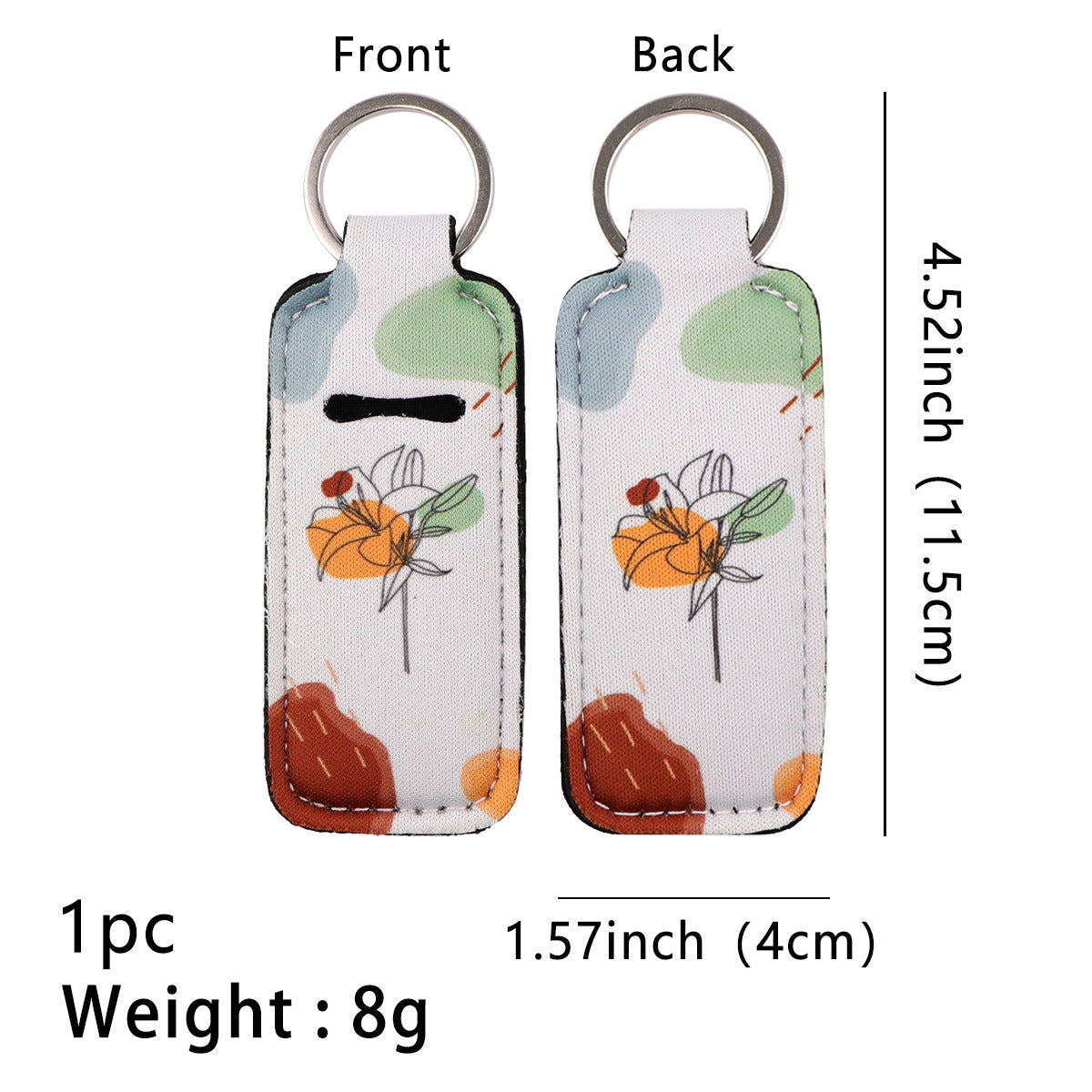 Wholesale 6pcs Plant Pattern Lipstick Set Keychain