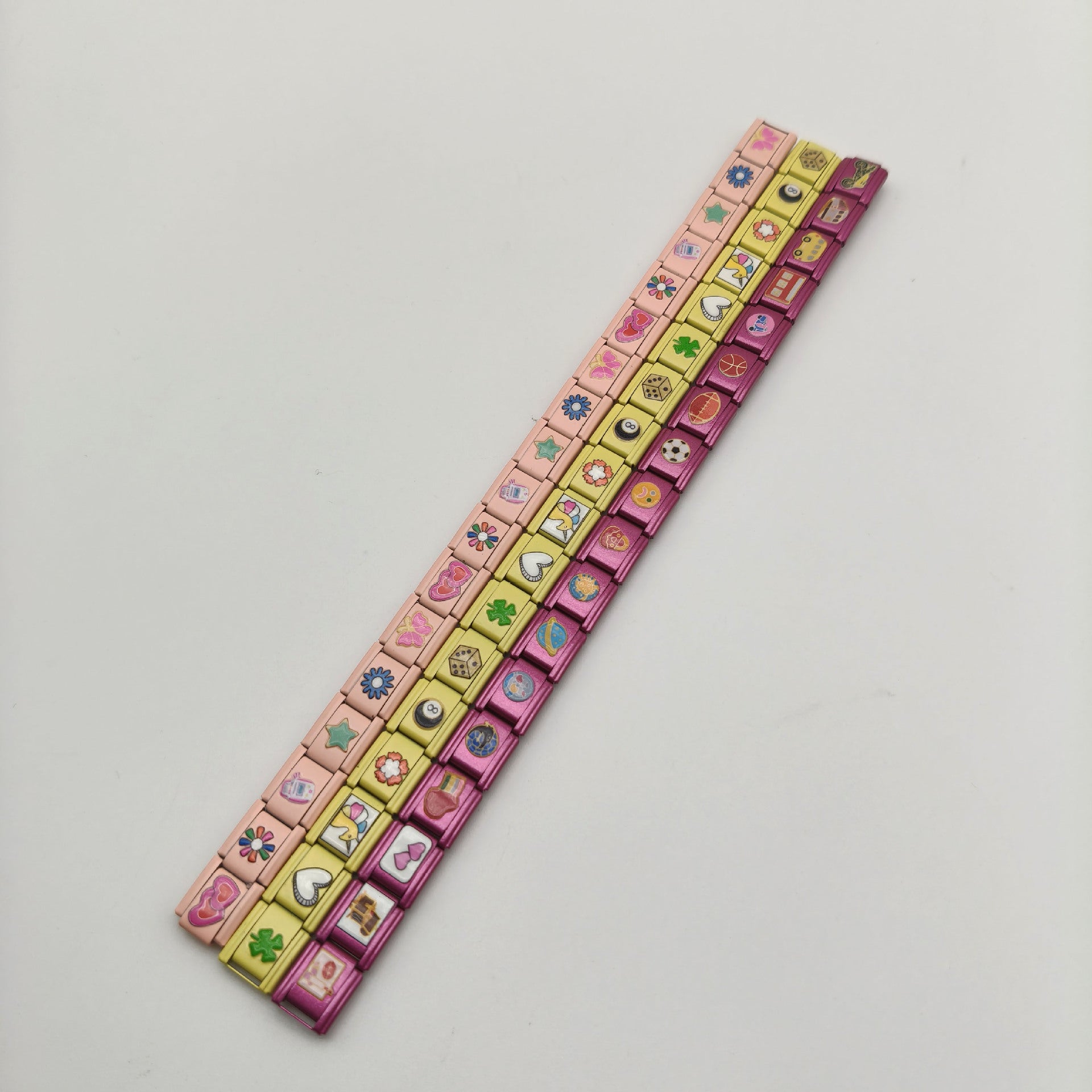 Wholesale 304 stainless steel elastic Italian modular splicing bracelet DIY Composable Bracelet Charms DIY Bracelets