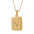 Wholesale  18K gold square brand stainless steel letter pendant necklace