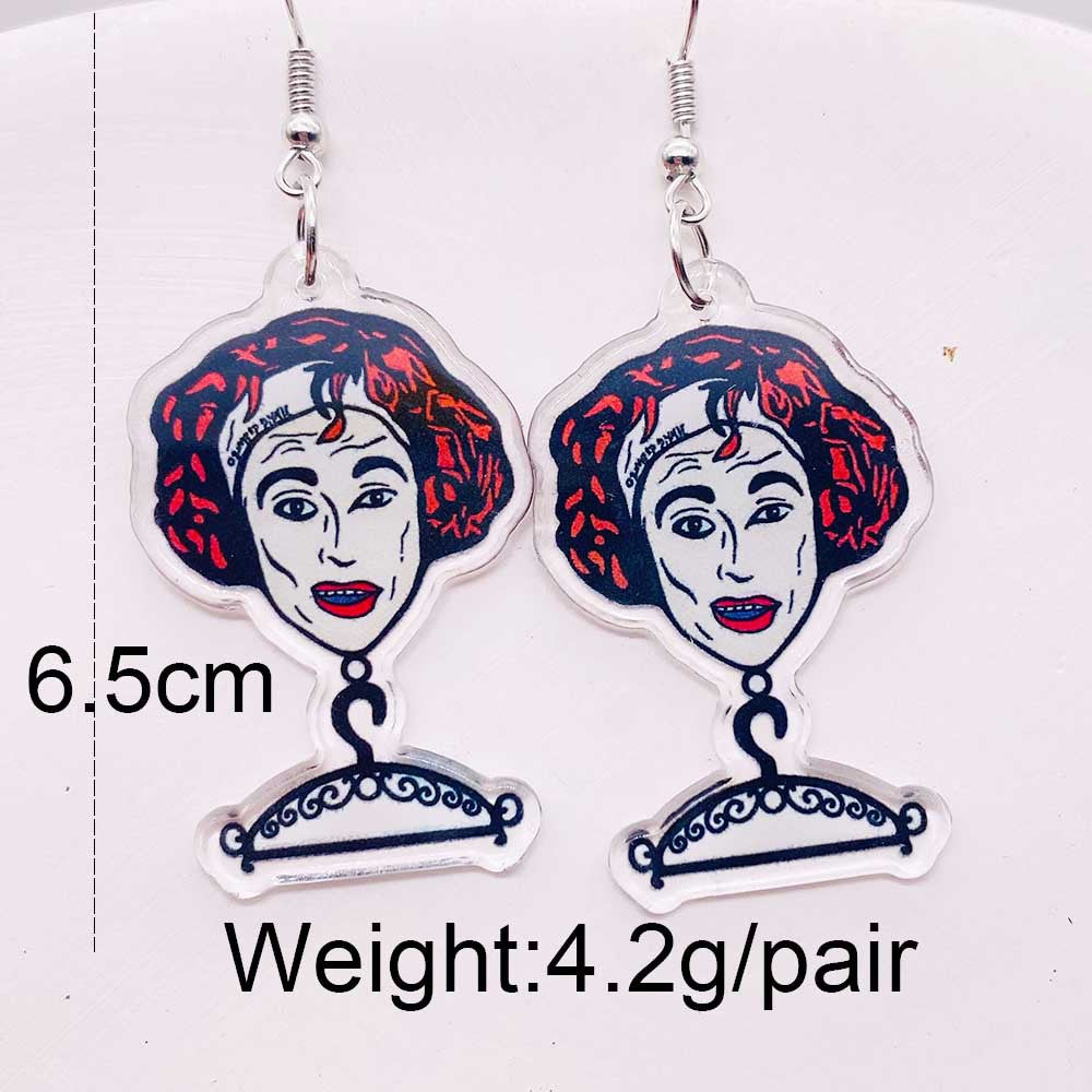 Wholesale Halloween  Acrylic Ear Skull  Earrings