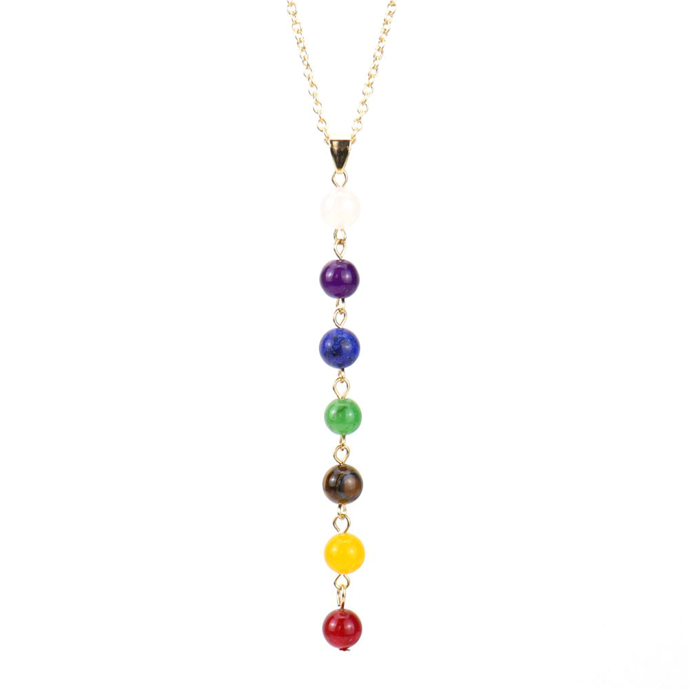 Wholesale  handmade natural stone multicolor agate colorful beads necklace