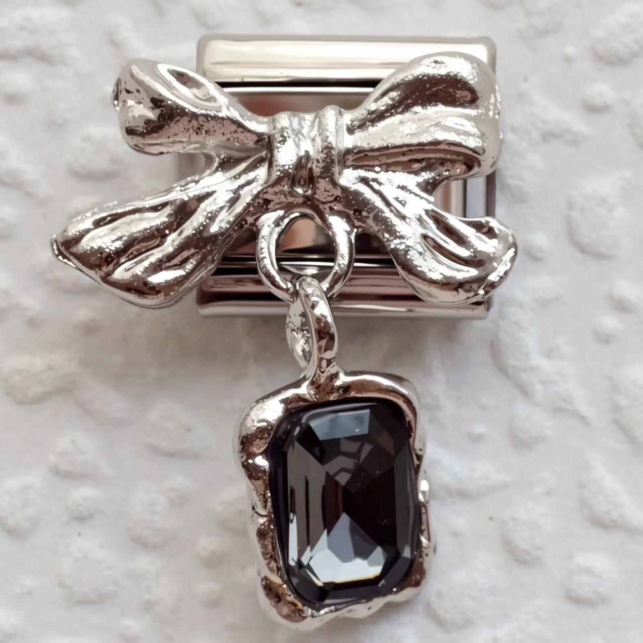 Wholesale  5pcs Italian Charm Bracelet 9mm DIY Bow  Gemstone Envelope  Creative Stainless Steel Composable Bracelet