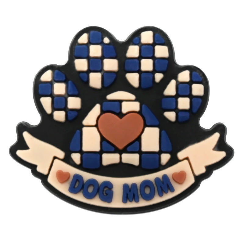 Wholesale  Random 100pcs Creative Cute dog-themed   PVC Soft Rubber Shoe Buckle Decoration