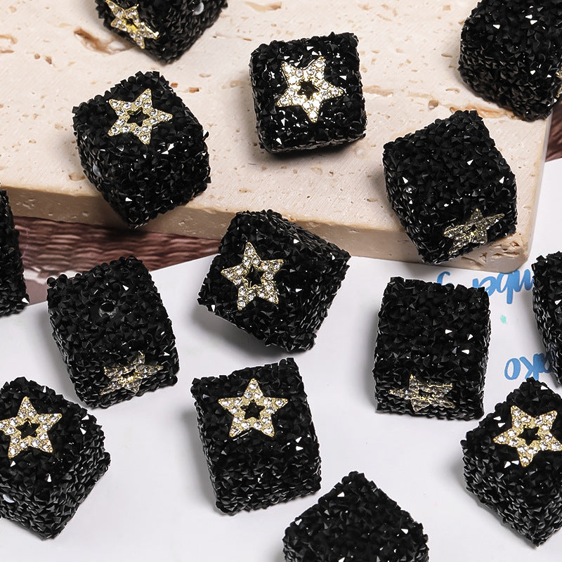 Wholesale of 5pcs Water Diamond Sugar Beads Butterfly Five Pointed Star Square Diamond Ball Beads ACC-BDS-BLG009