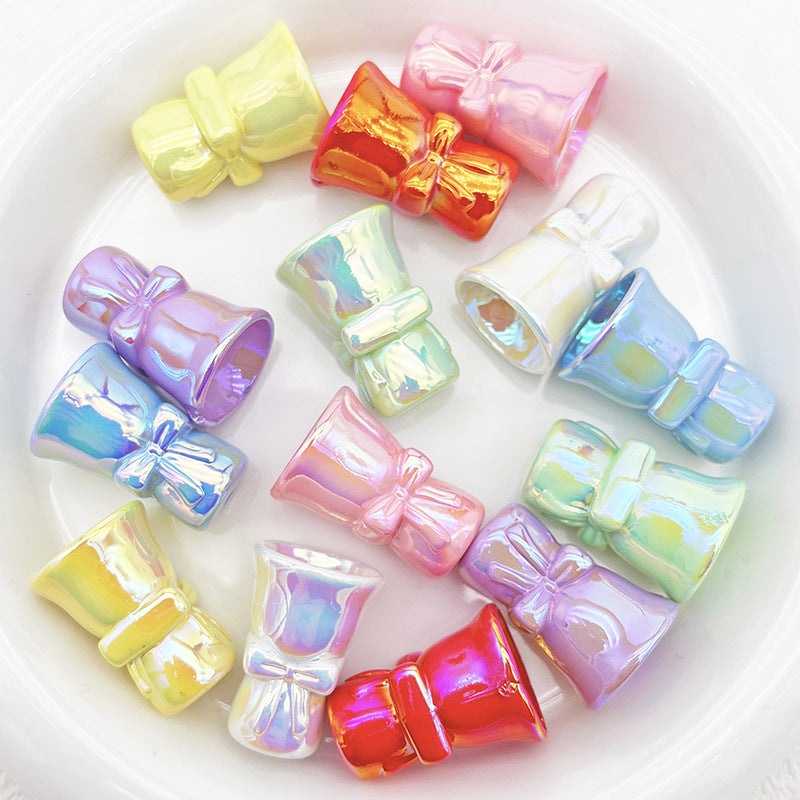 Wholesale Bouquet Straight Hole Beads UV Plated Acrylic Beads ACC-BDS-DYL007