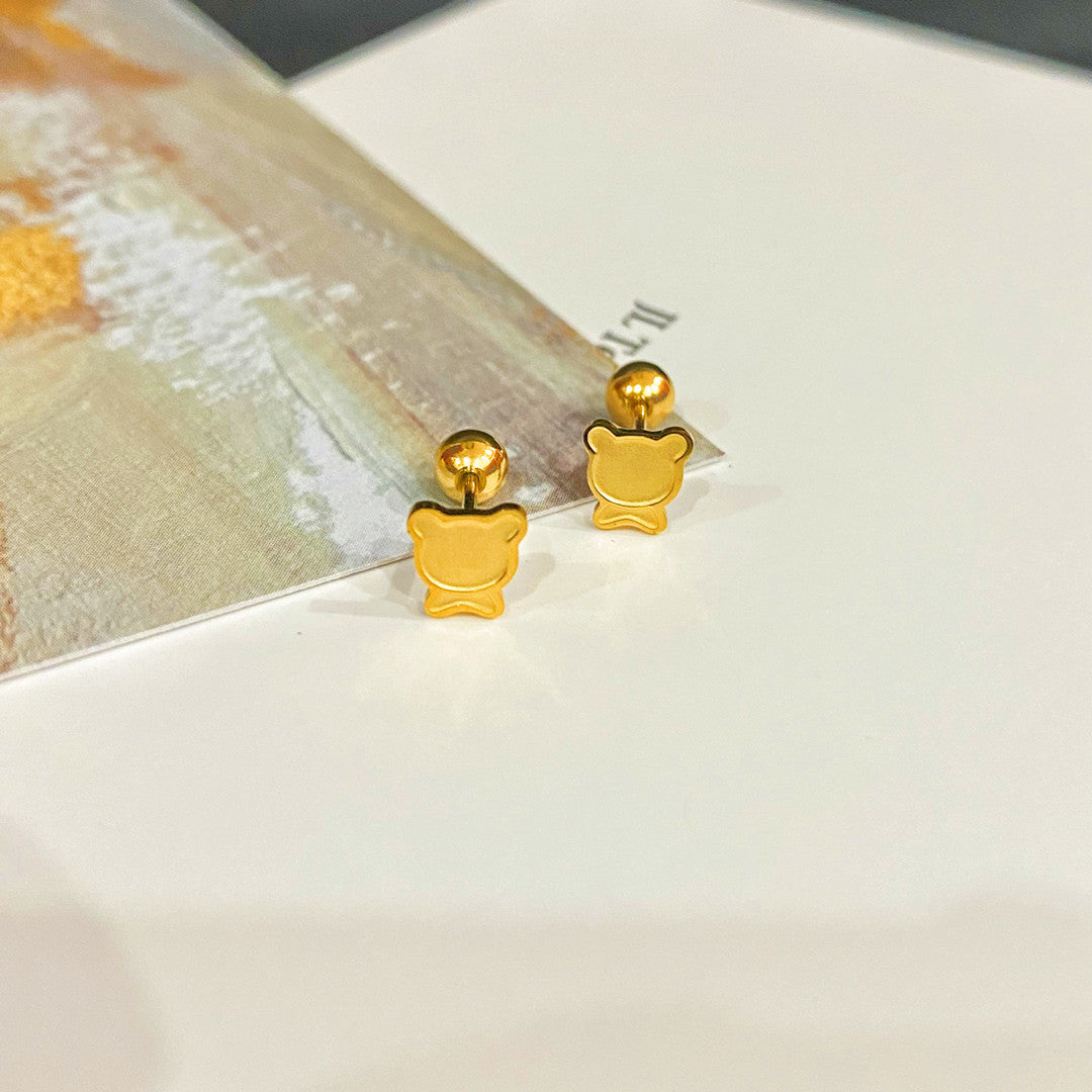 Wholesale Titanium Steel Animal Screw Earrings ACCVIP-ES-YZXW004