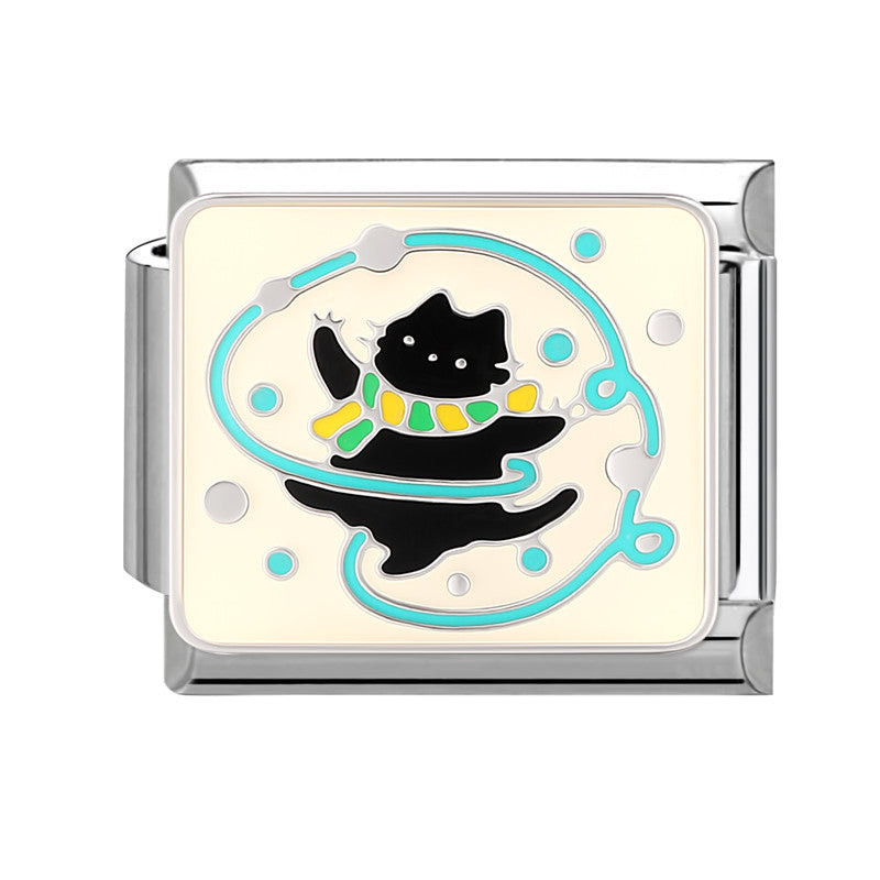 Wholesale Italian Charm Bracelet 9mm DIY Splicing Cute Animal Stainless Steel Composable Bracelet