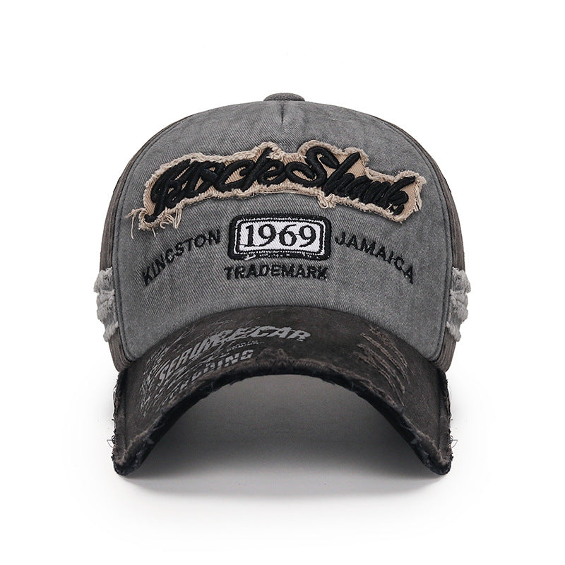 Wholesale Ripped Washed Distressed Embroidered Baseball Cap Hat ACC-HT-ChenGuan006