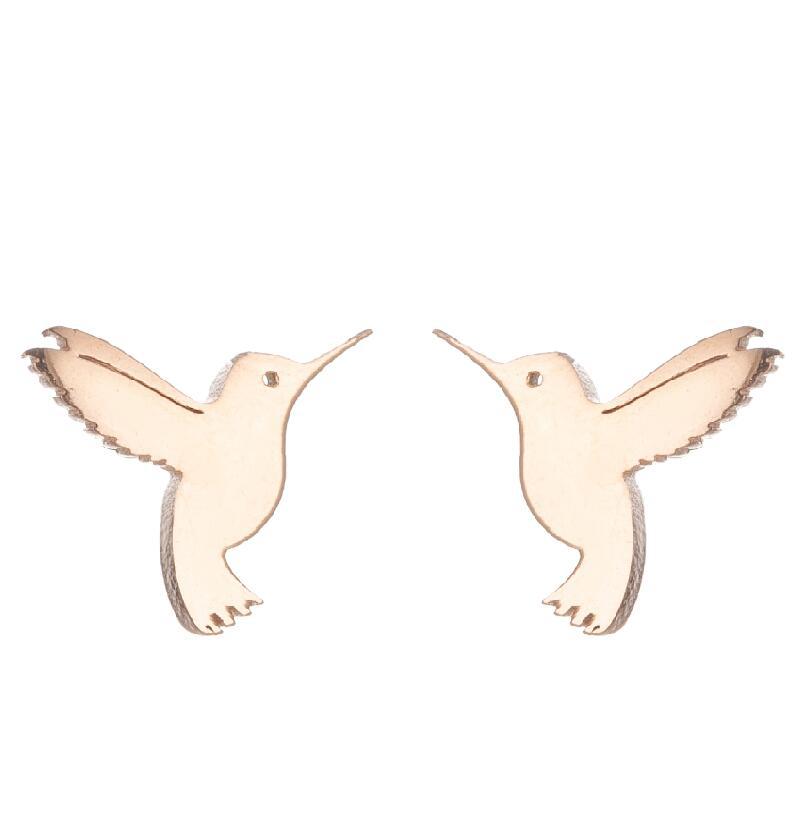 Wholesale  Cute Animal Earrings  Stainless Steel New Bat Rabbit Bird Cat Earrings