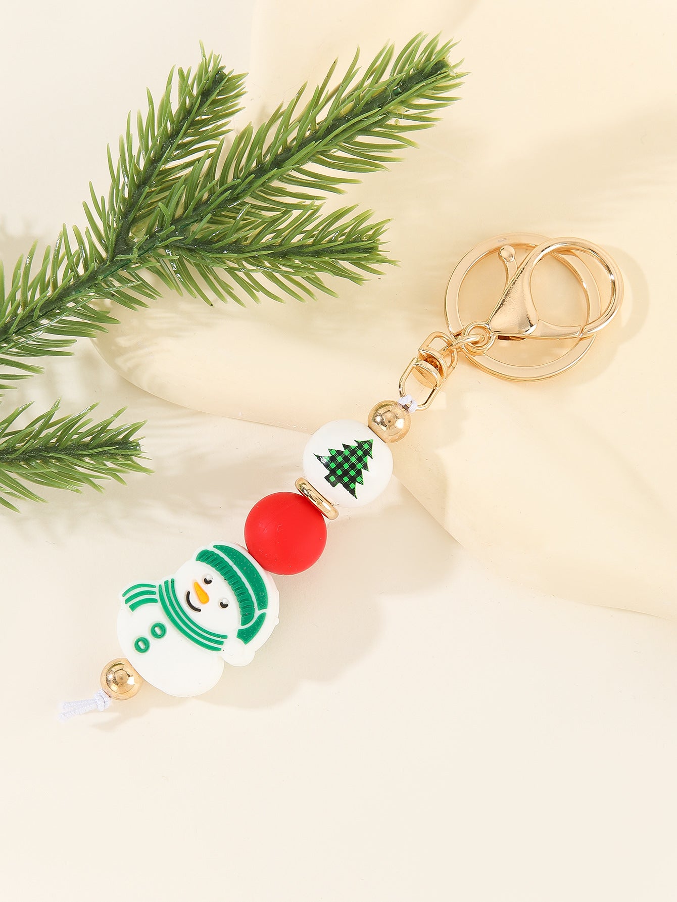 Wholesale Christmas  Silicone Beads Pendant Bracelet  Bag Keychain