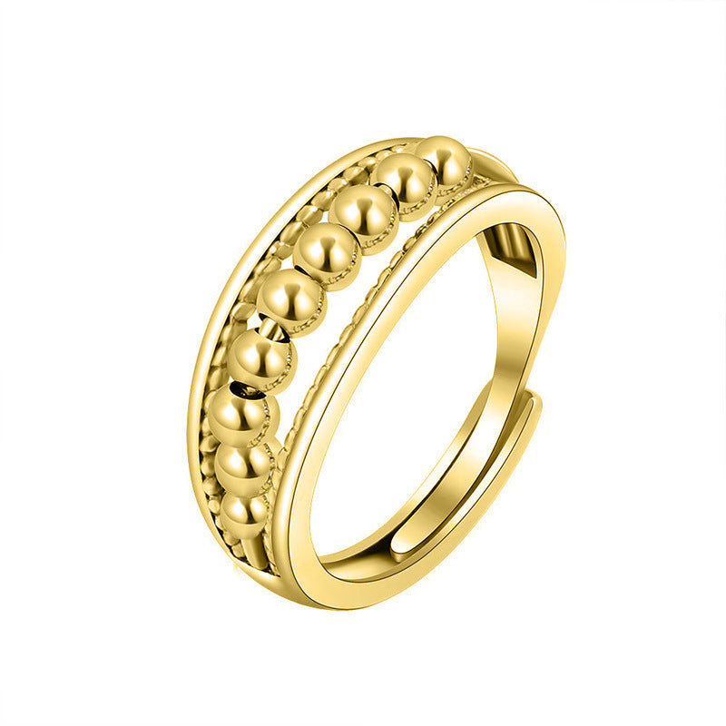 Wholesale Sterling Stress Relief Beaded Ring