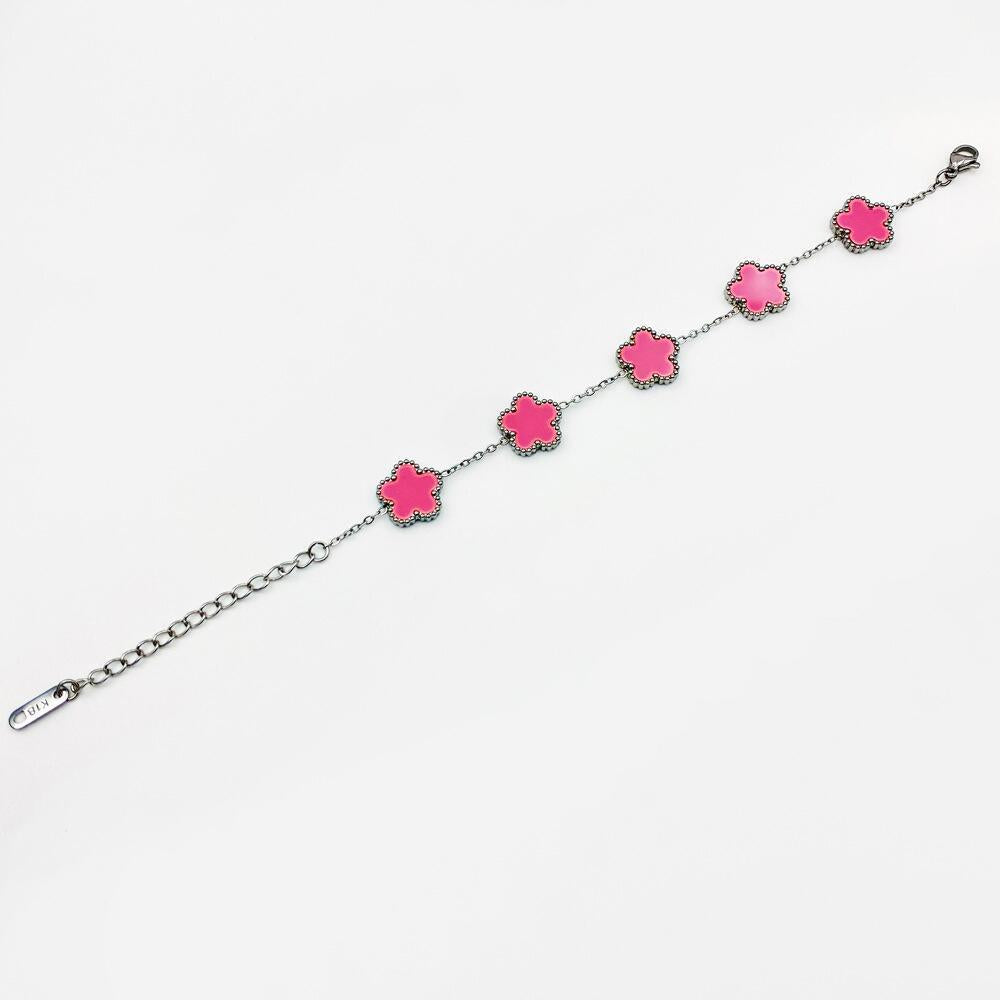 Wholesale Electroplated Stainless Steel Lucky Clover Bracelet - Modern Minimalist Fashion Accessory for Gift or Boutique Resale
