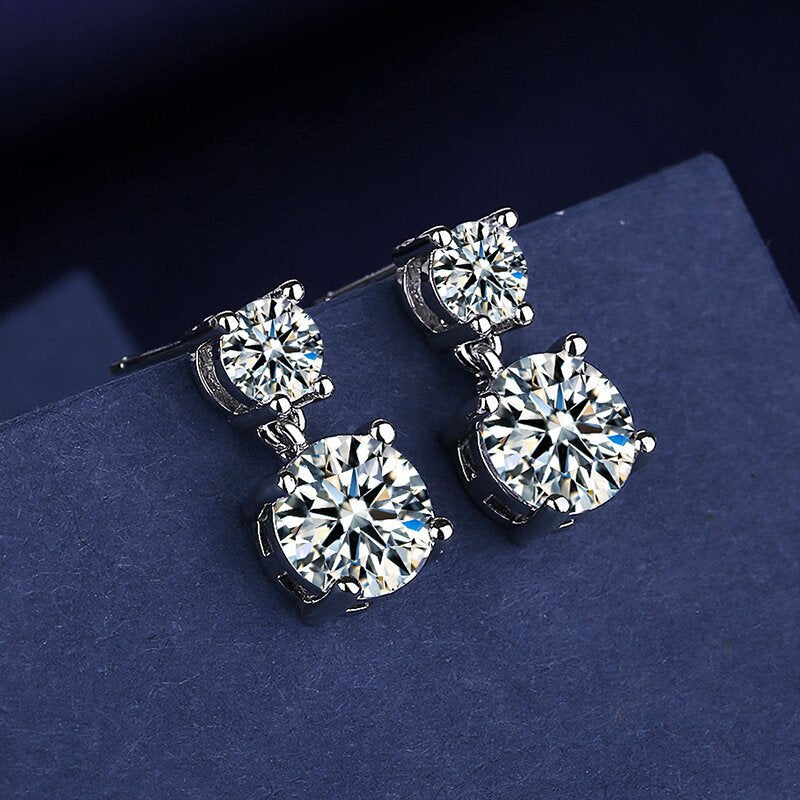 Wholesale copper inlaid zircon geometric earrings fashion simple round earrings