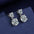 Wholesale copper inlaid zircon geometric earrings fashion simple round earrings