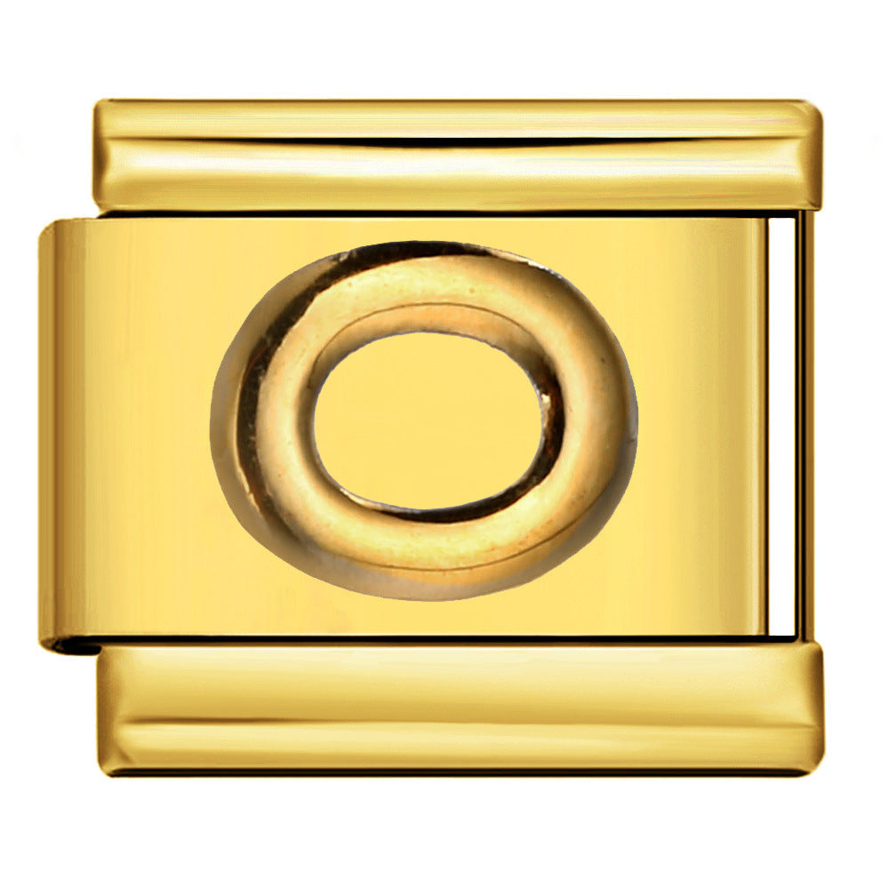 Wholesale Italian Charm Bracelet 9mm DIY Splicing Removable Raised Letters Stainless Steel Composable Bracelet