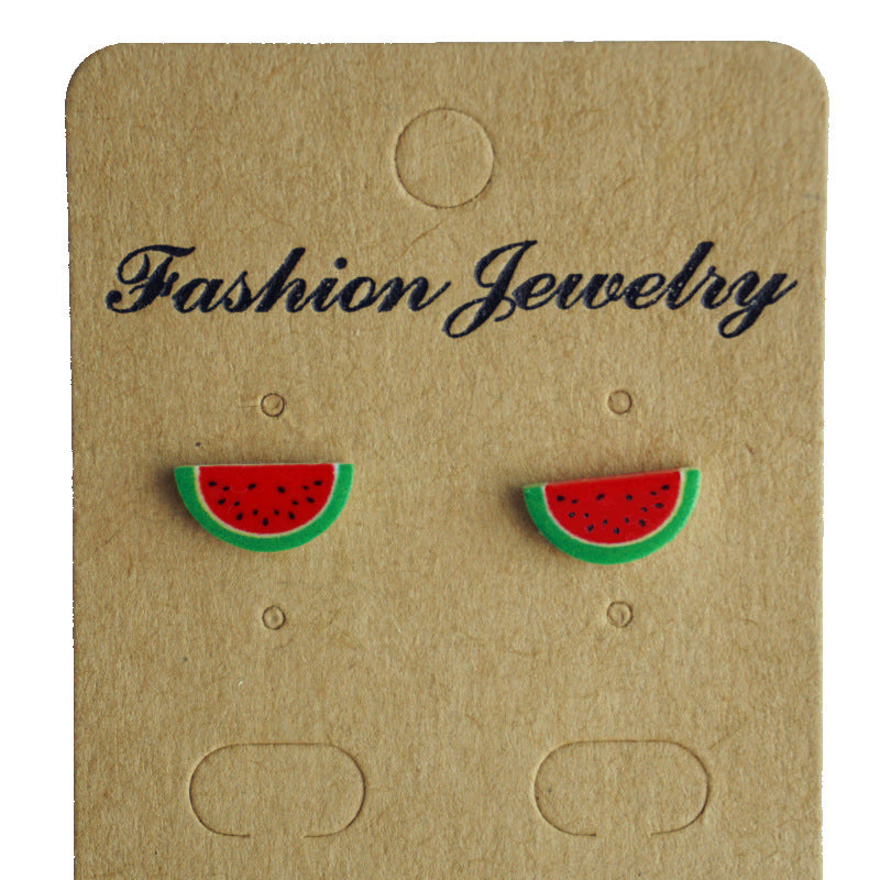 Wholesale 2 Pairs/Pack UFO Turtle Shell Strawberry Avocado Acrylic Earrings ACC-ES-HY096