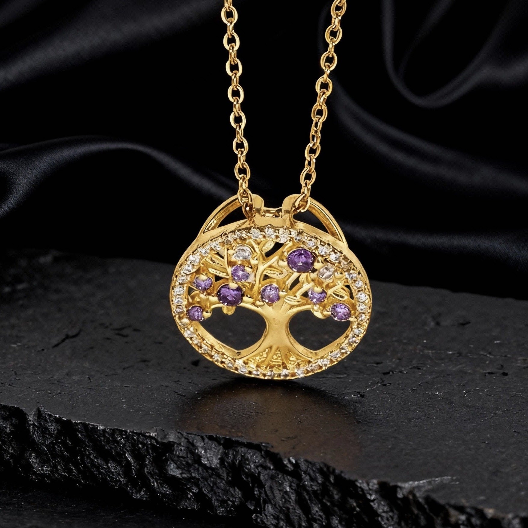 Wholesale Copper Tree Of Life Hollow Pendant Necklace For Women Chic Collarbone Chain Stylish Jewelry Accessory For Gift And Resale