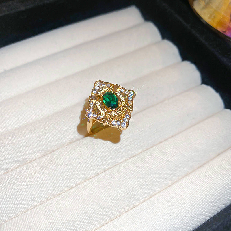 Wholesale zircon tiger eye open ring