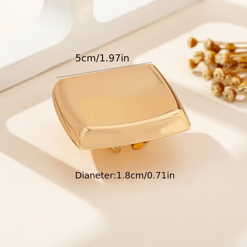 Wholesale Geometric Glossy Asymmetrical Round Stylish Simple Ring