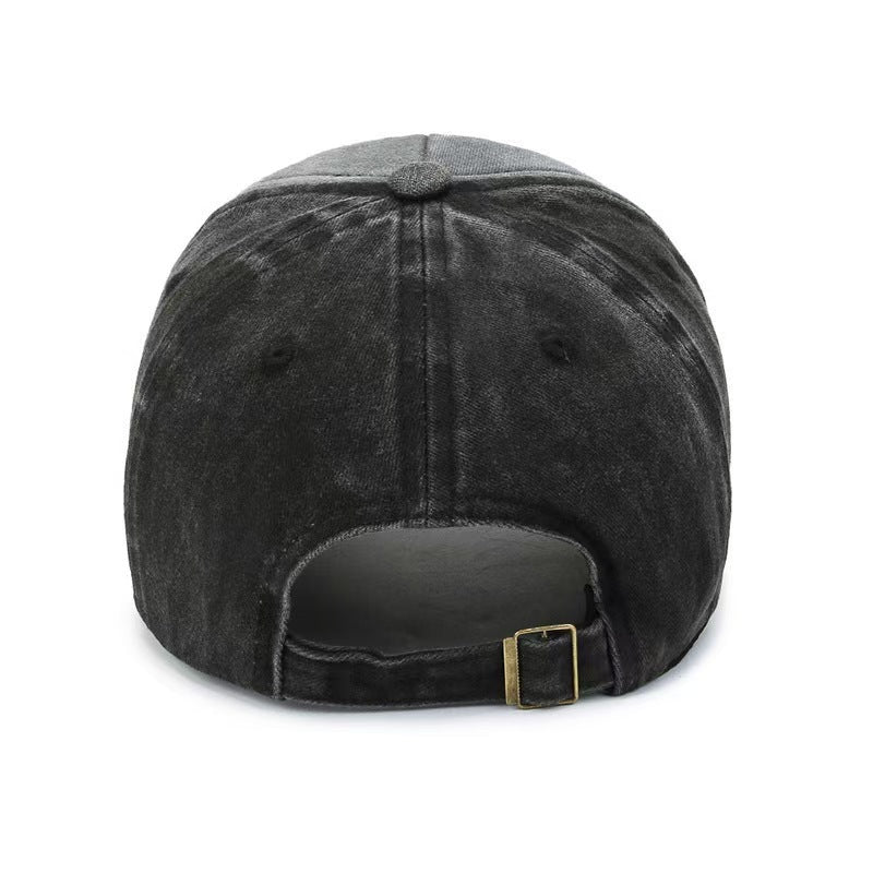 Wholesale Vintage Shark Denim Baseball Cap for Women Distressed Wash Sun Protection Fashion Accessory