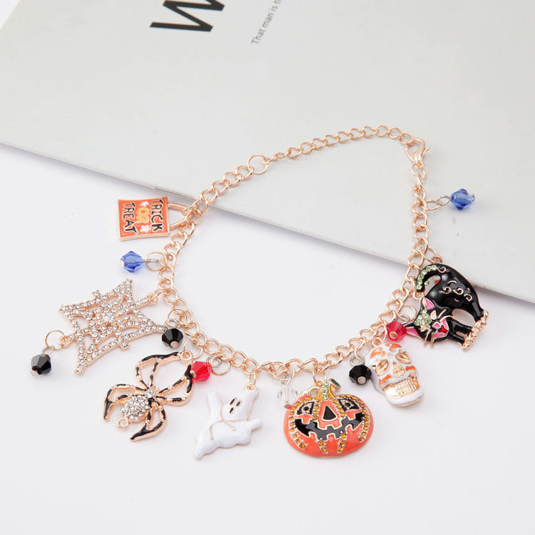 Wholesale Halloween Alloy Oil Drop Necklace Bracelet ACC-NE-BinLi001