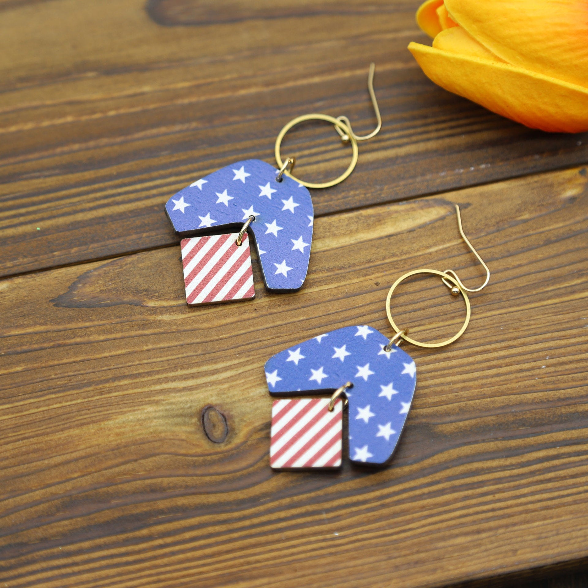 Wholesale  American Flag Independence Day Earrings
