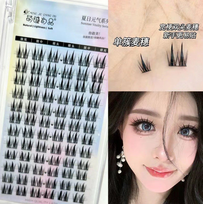 Wholesale 12 Rows of Large Capacity Comic Natural Single Cluster Segmented False Eyelashes ACC-FS-Rous003