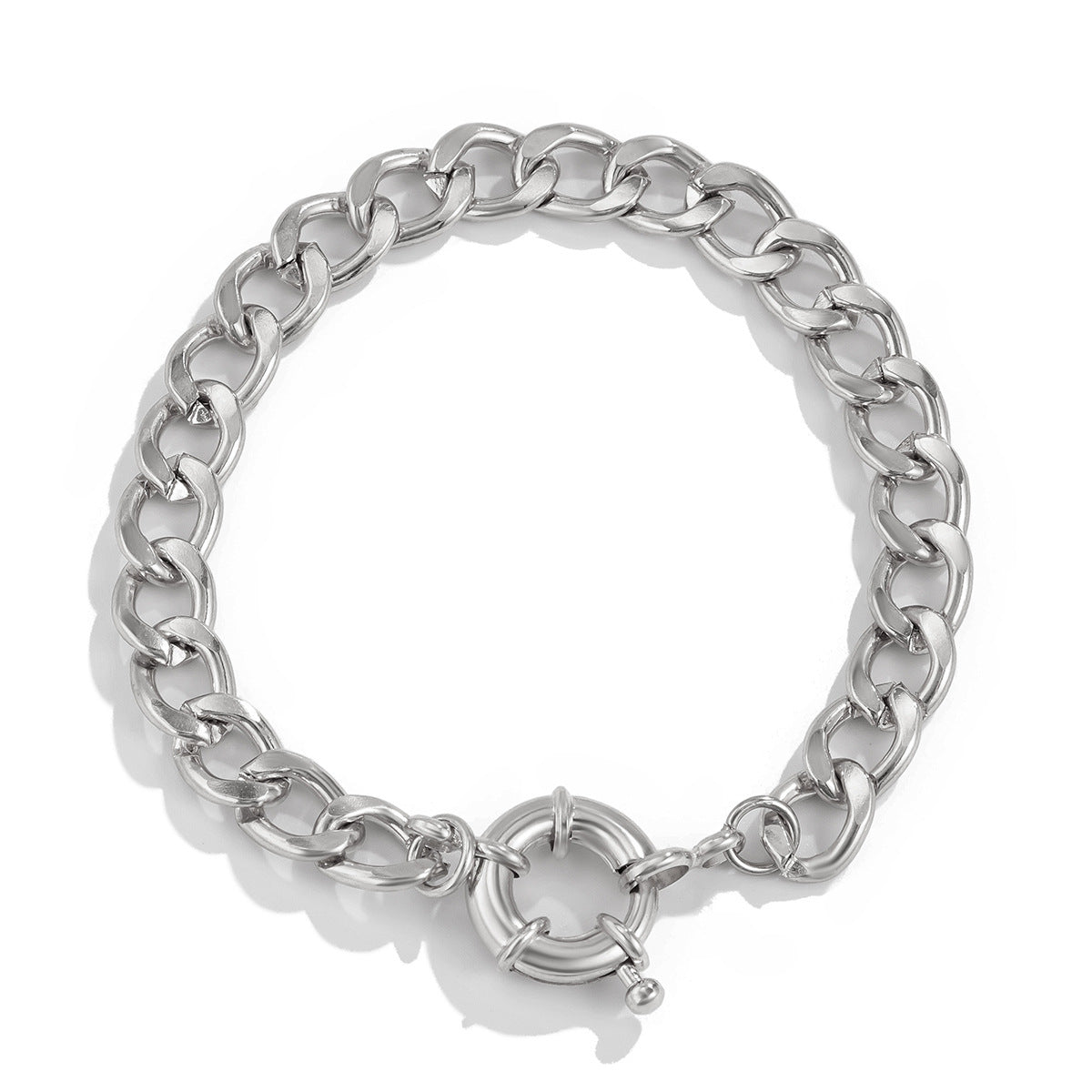 Wholesale Metal Snake Bone Chain Necklace Geometric Chain Spring Clasp Bracelet Necklace