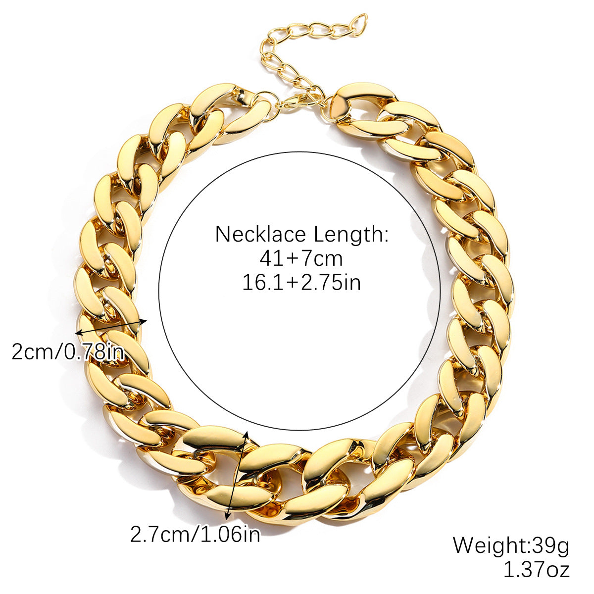 Wholesale  Acrylic Thick Chain Necklace